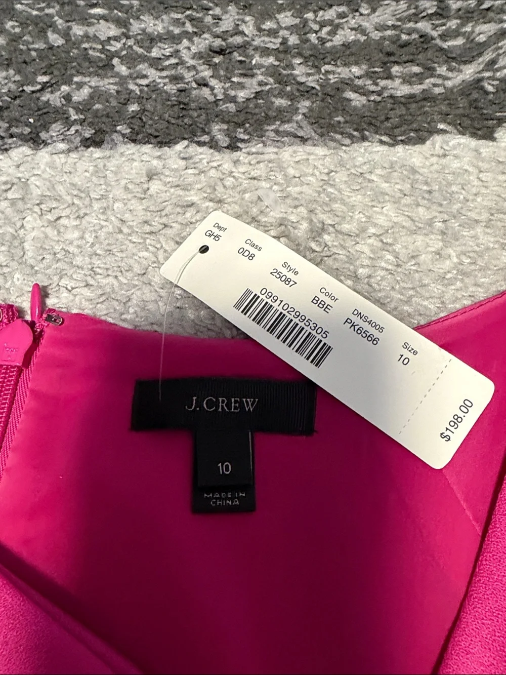 J. Crew Origami wool sheath dress, pink, size 10 NWT! (with defect)
